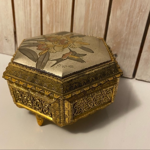 Vintage Original Chokin Art Japan Hummingbird‎ - Picture 5 of 11